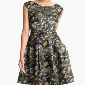 Eliza J Cap Sleeve Jacquard Fit & Flare Dress - Size 6P